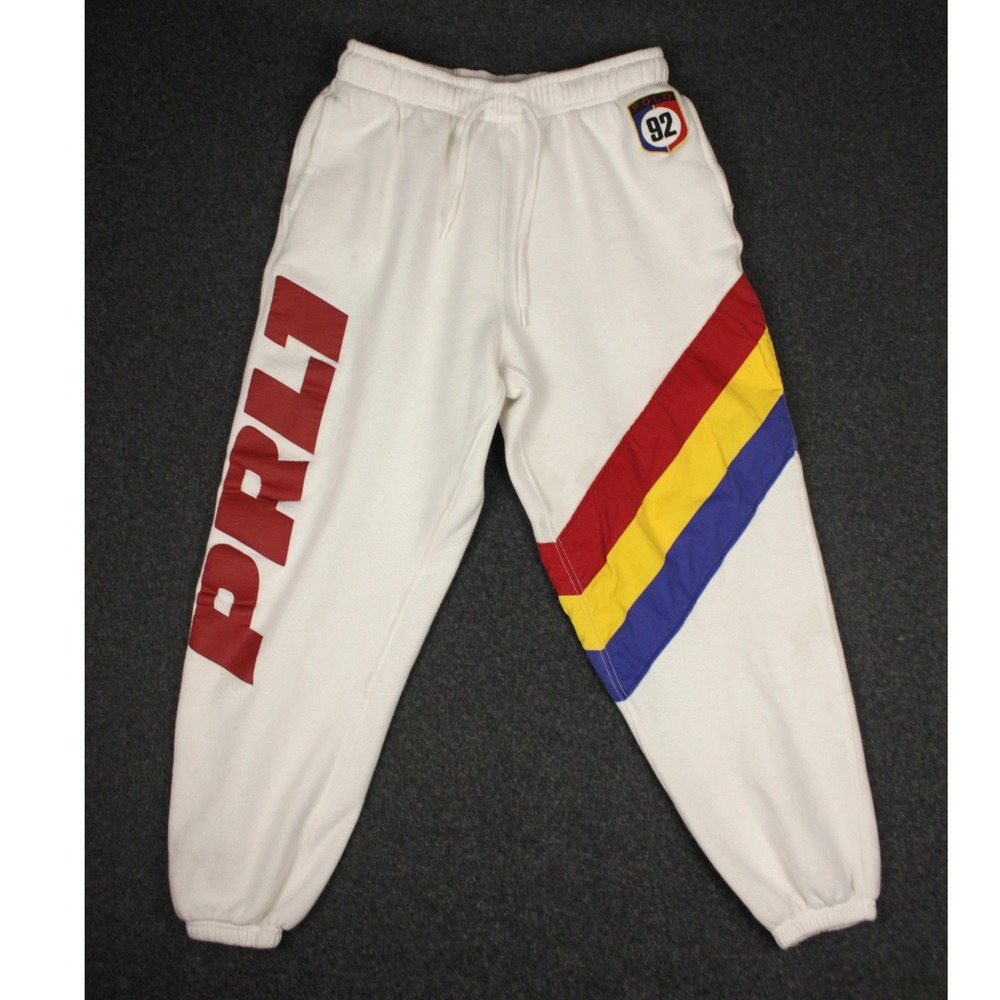 Polo Ralph Lauren Polo 92 Sweatpants Womens M White PRL1 Colorblock Jogger